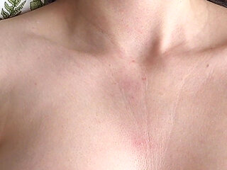 Huge Cumshot on My Tits After a Hot and Sensual Handjob!