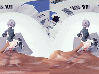 Two 3d cartoon cuties are ready for their bath