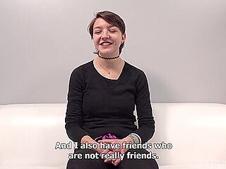 Short-haired Teen 18+ Michaela Rides Donger In Cowgirl Position