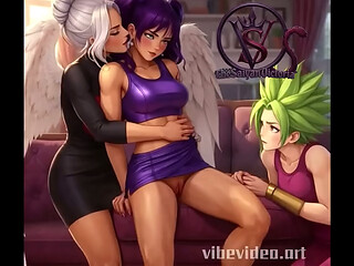 Dragon Ball 3D - Evil Victoria &amp_ Kefla Seduce Binary (Futanari / High Heels)
