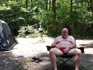 Bear Jerks off Outside and Stranger Catches Him