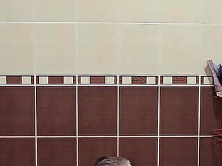 Pretty Chubby Wife with Big Natural Tits Takes a Shower