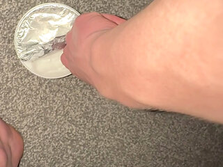 Wet close up wanking