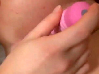 Blonde teen gets anally fucked by her gf with strapon