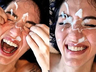 Real Female Squirting Orgasm at min. 15.10 - Huge Cumshot on Face - the biggest