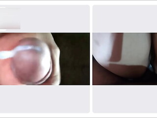 N&atilde_o aguentou de tanto tes&atilde_o e gozou com 1 minuto na chamada de v&iacute_deo