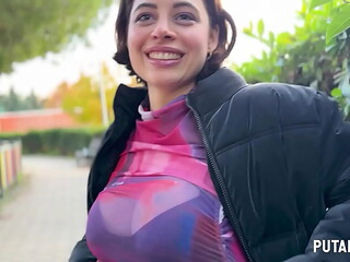 PutaLocura - Incre&iacute_ble latina tetona Lulita Star es pillada por Torbe y traga toda su leche