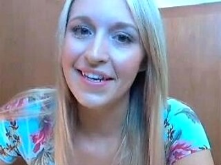 Cute amateur brunette naughty in solo jerking show on camera