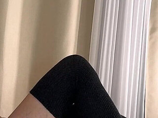 Hot and Horny Blonde Slut Teases a Big Cock Guy to Not Give Him an Orgasm but Only for Improving Her Masturbation Techniques