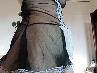 Dirty Maid Teases on Cam