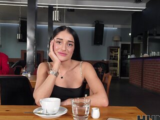 Ara Mix gets her pussy railed in public toilet in steamy hd pov