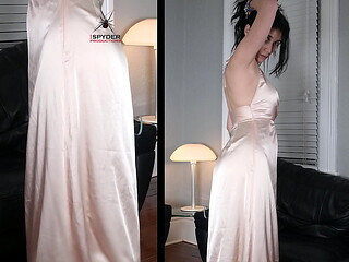 ?Jazmin tries a dress which turns out to be more of a nighty