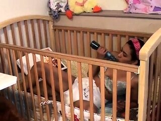 Cici: Vibrator Masturbation in Crib