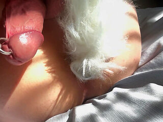 Butt plug tail plug inserting and toying my tight hole