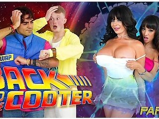 Sasha Pearl, Jimmy Michaels And Carlos Dickinson In Time-traveling Stepsons Fuck Their Milf Stepmoms Again & Discover New Stepsisters
