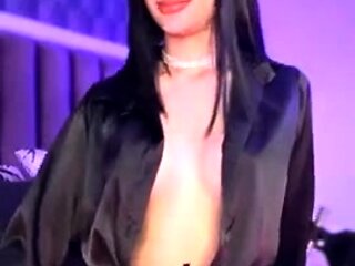 Big Tits Tranny Strokes her Big Cock