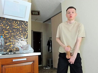 Hot Boy Slaps Leaking Boner Till Hot Cum Shower