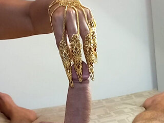 My Golden Predator Claws Make Your Cock Crazy - Handjob Tease & Intense Loud Orgasm POV