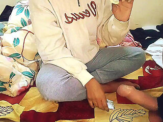 Indian stepsister at home alone. Homemade sex video