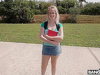 Annie Archer - Nerdy Blonde Takes Big Dick