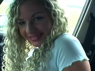 Pierced Pussy Dildo Stretch Squirting in The Car