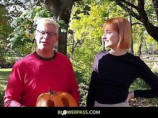 Horny redhead teaches Porno Dan a lesson