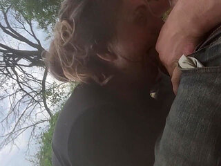 Blowjob by the River