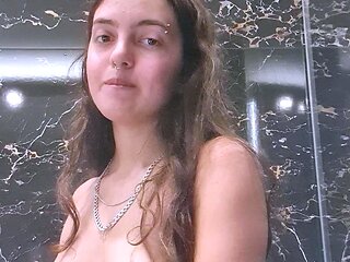 Horny amateur web cam teen girl takes a toy deep inside