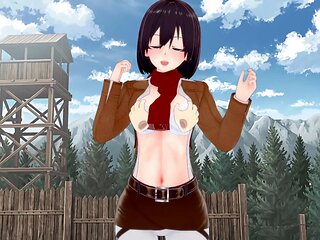 Mikasa Ackerman gets into some raunchy action in this adult gaming vignette