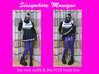 Sissy Monique - My new outfit & the fcck mask evo