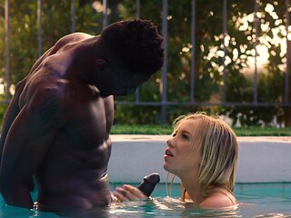 Bailey Brooke gets her blonde pussy pounded by a huge, dark dick