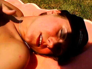 German Amateur Teen Solo Female Outdoor Big Natural Tits