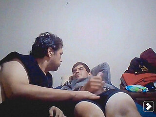 My straight stepcousin visits me and had his first gay oral sex with me,