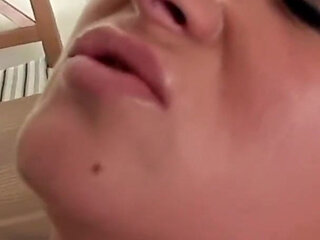 Blonde teen has sex with her boyfriend's stepfather at home