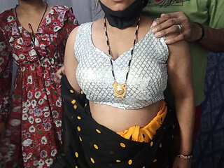 Wild Indian Threesome With Horny Big Boobs Wife And Sister-In-Law