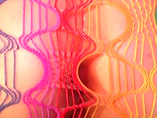 Homemade Sex Tape: Horny GF with Huge Tits in Fishnet Sucks & Fucks in Doggy with Loud Moans - Lilykoti