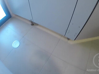 Boy Caught Jerking His Uncut Cock in Public Toilets Cubicle