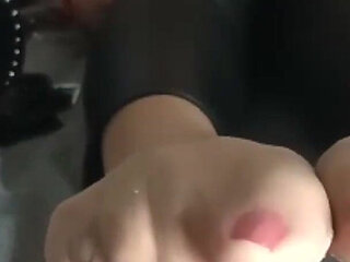Nylon Feet Jerk off Instructions Cum on My Feet Now!
