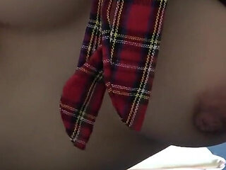 Girls-only Apartment in Japan, a Girl's Room Where She Wears a Miniskirt Uniform and Thong G-string While Doing Tease Workout