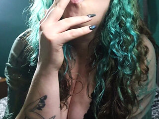 Goddess Kinxs Smoking Edging Game Stroke to My Exhales, Suffer at the End