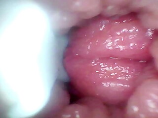 Endoscope camera records my wife'_s G spot. Educational video
