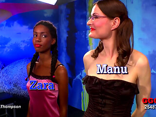 Ggg John Thompson - - Zara and Manu Wild Threesome Cum Model Orgy