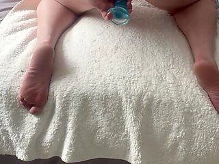 Diaper Boy takes dildo in ass