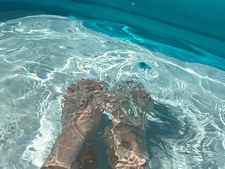 Solo Foot Play in Pool