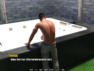 Grandma's house: sexy granny and younger man in a hot tub ep.43