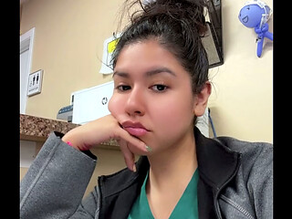 Real Nurse Strips Naked and Showers at Work pt1