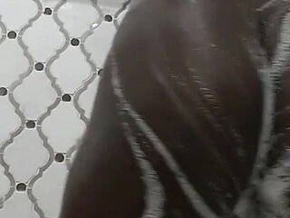 Naughty Slim Thick Hot Ebony Girlfriend Showering but Her Shower Scene Almost Turned Into a Dangerous Boob Squeeze - Mastermeat1