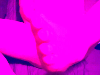 Trans girl strokes her cock and puts her feet in your face