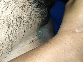 Friend's Wife Sharing Bed and Shy During Handjob and Finally Insert Bully Dick in Horny Pussy