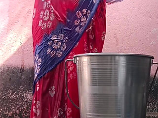 First Time Outdoor Shoot of Bathing - Solo